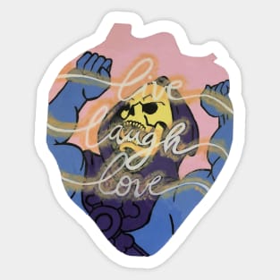 Live Laugh Love Skeleton Sticker